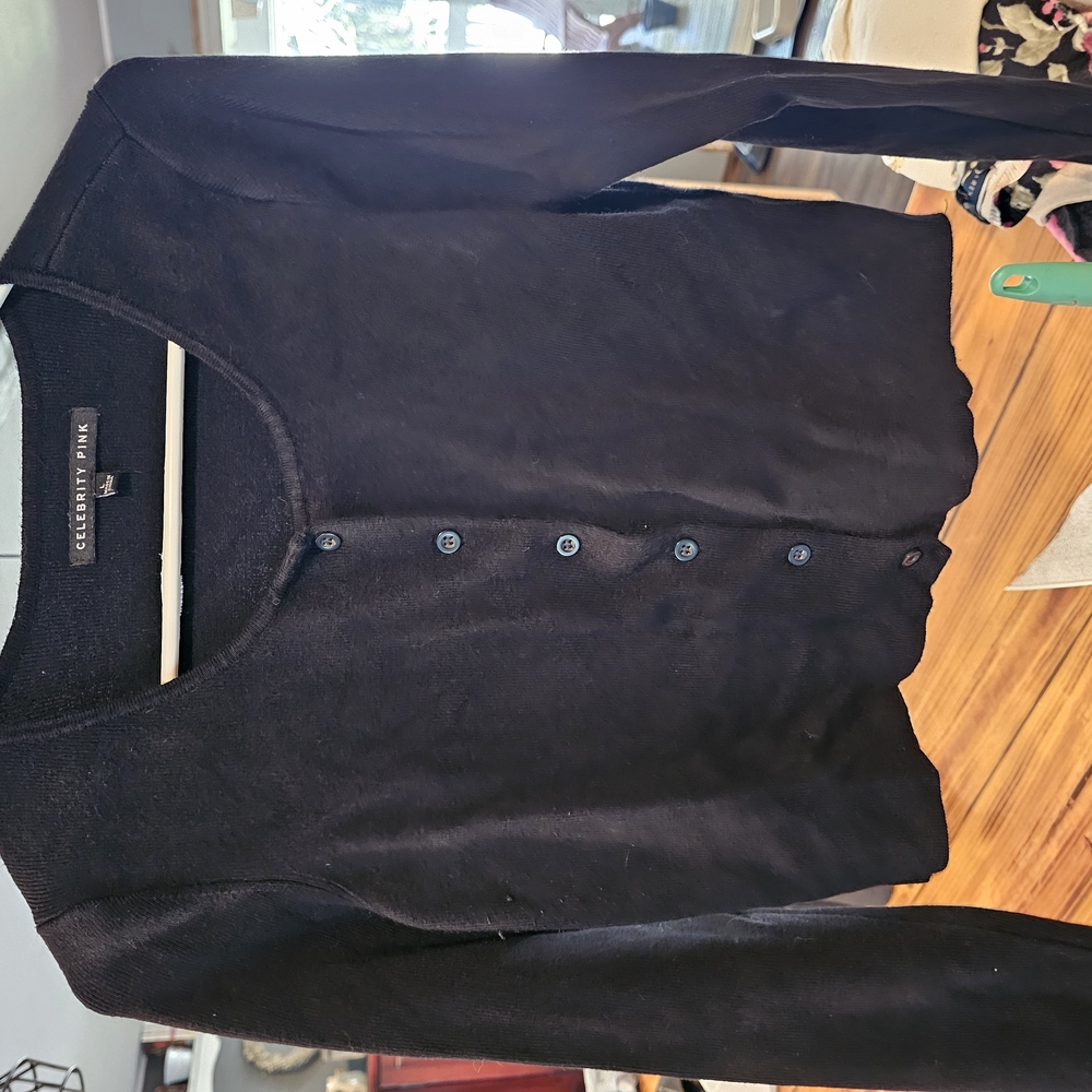 Black Button-Up Cardigan